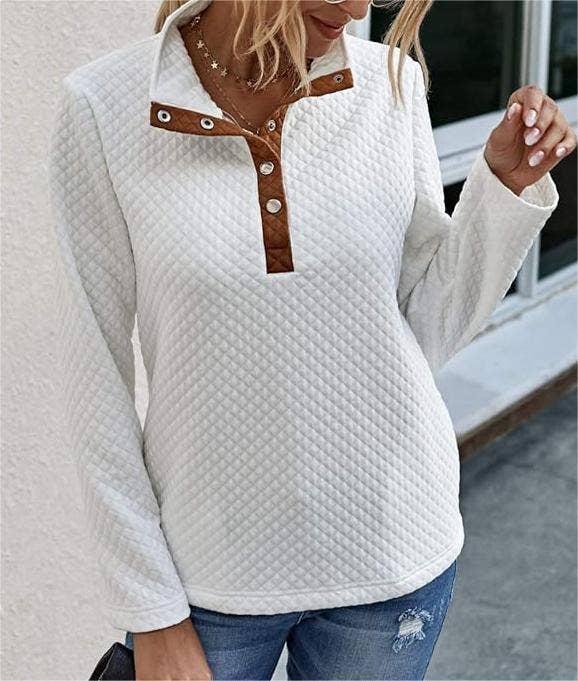 COLOR CONTRAST POCKET LAPEL PULLOVER HOODIE