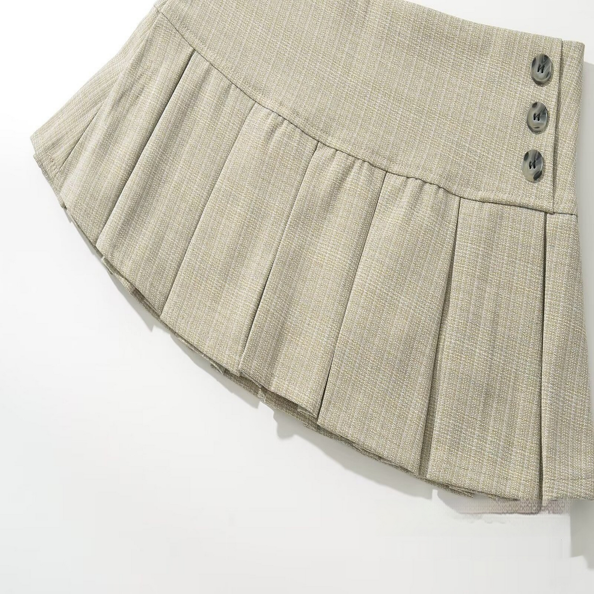 Casual High Waist Pleated Skirt for Women_CWDSD8336