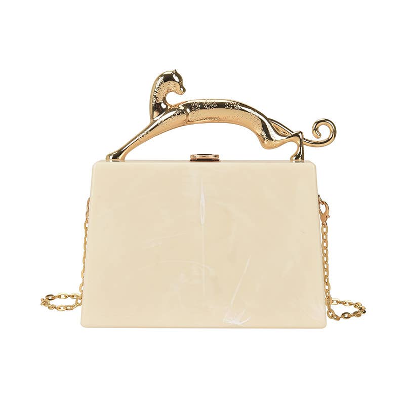 Candy-colored acrylic hand-held crossbody bag