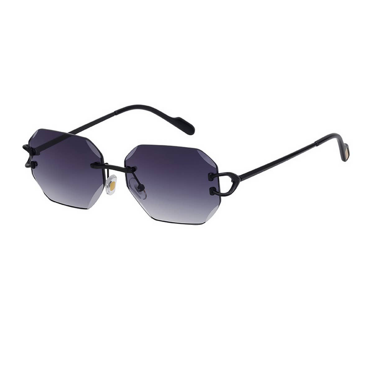 VINTAGE RIMLESS DIAMOND CUT SUNGLASSES