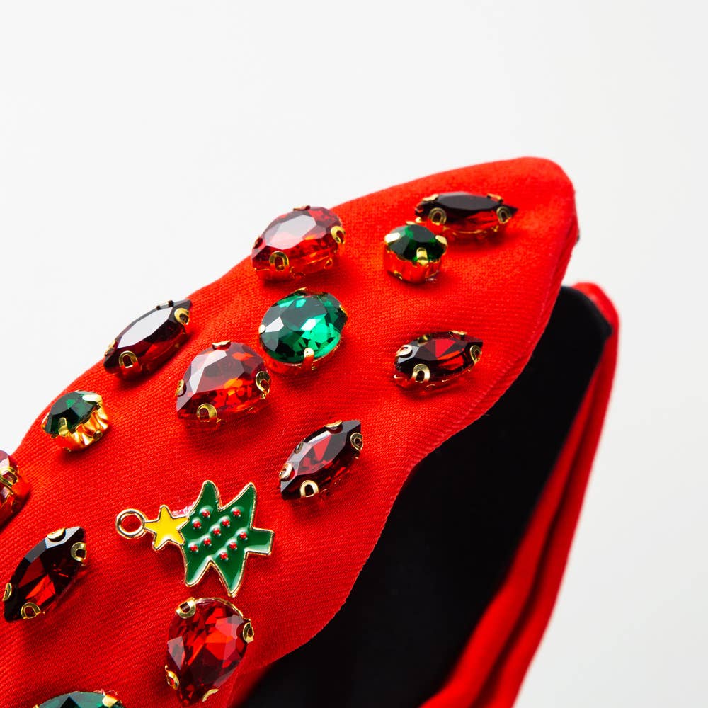 CHRISTMAS HEADBAND KNOTTED BY HAND SEWING