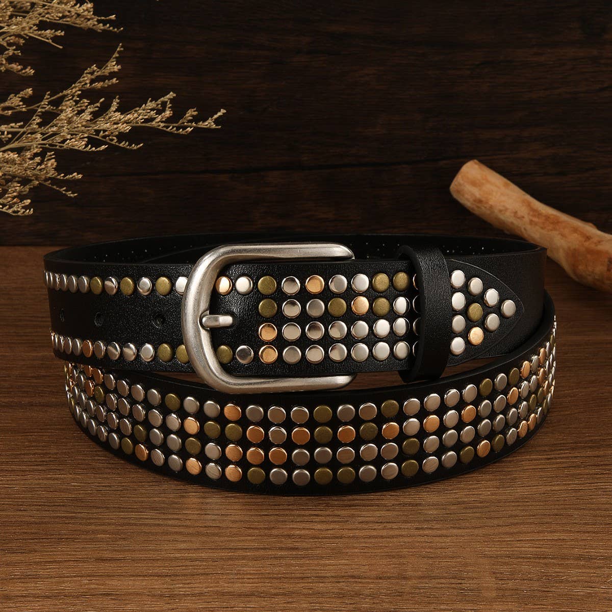 FASHION PUNK SERIES BELT RIVET BELT_CWMM3951