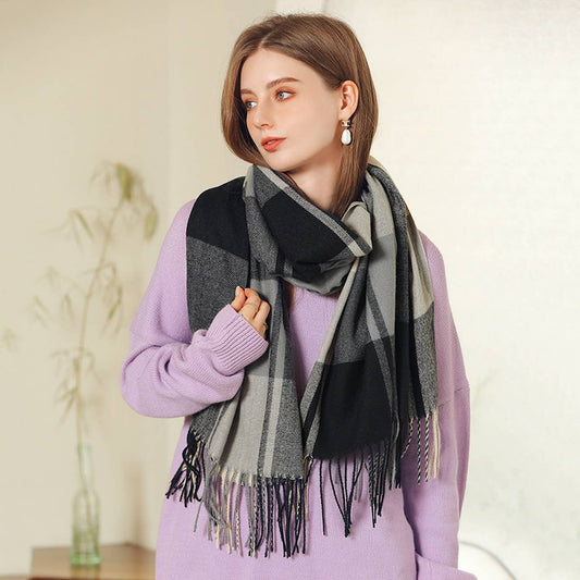 Plaid Winter Scarf ??Soft Thick Fringe Shawl 2025_CWASC0168