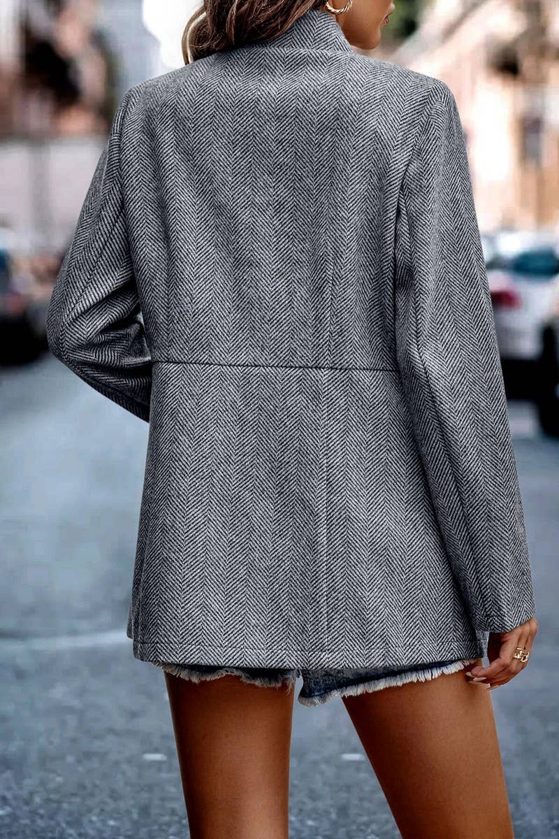 CWOJA0735_Open Front Long Sleeve Jacket