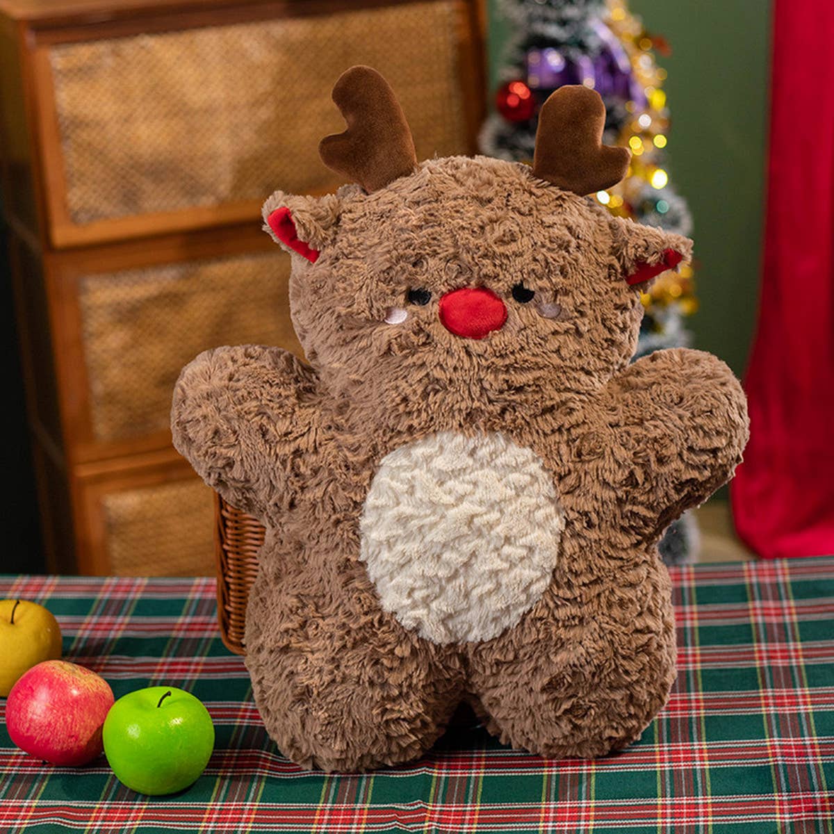 NEW CHRISTMAS SNOWMAN ELK PILLOW