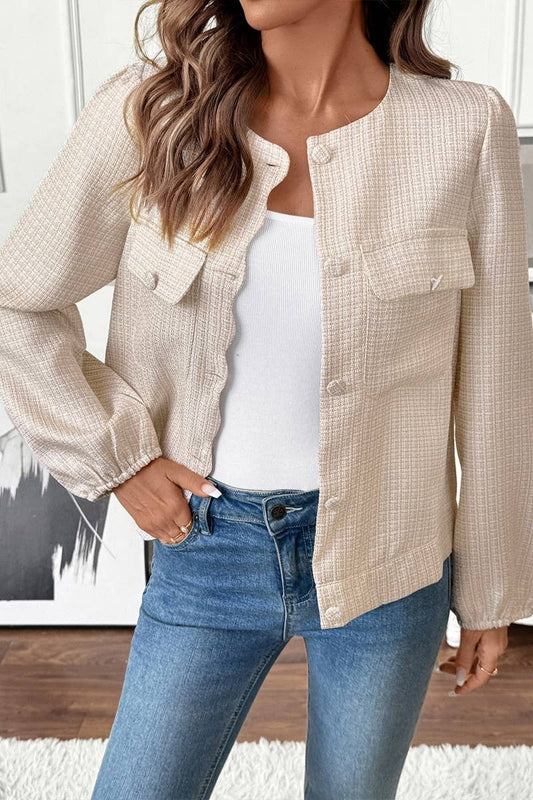 CWOCO00168_CHANEL-STYLE SINGLE-BREASTED TWEED JACKET