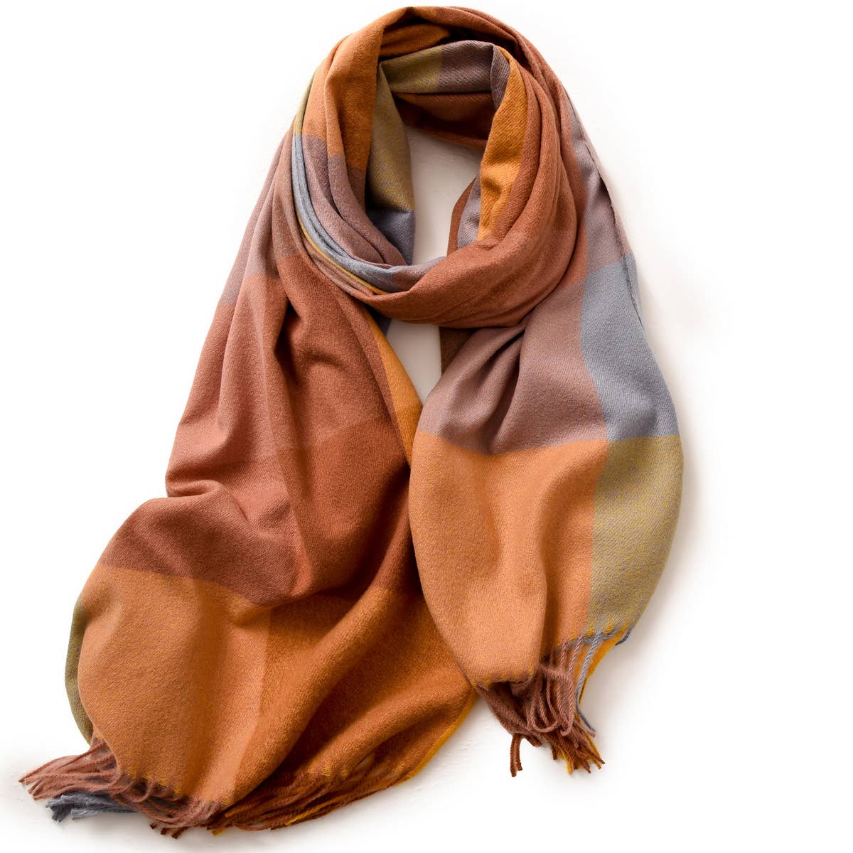 Elegant Plaid Shawl - Winter Scarf for Women