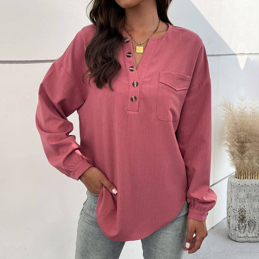 COMMUTER STYLE LONG SLEEVE DESIGN PULLOVER SHIRT