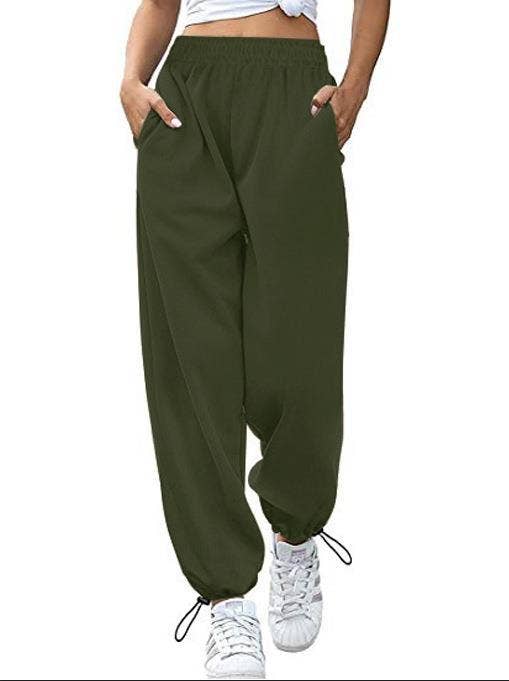 DRAWSTRING WIDE-LEG PANTS WITH ANKLE CORSETS