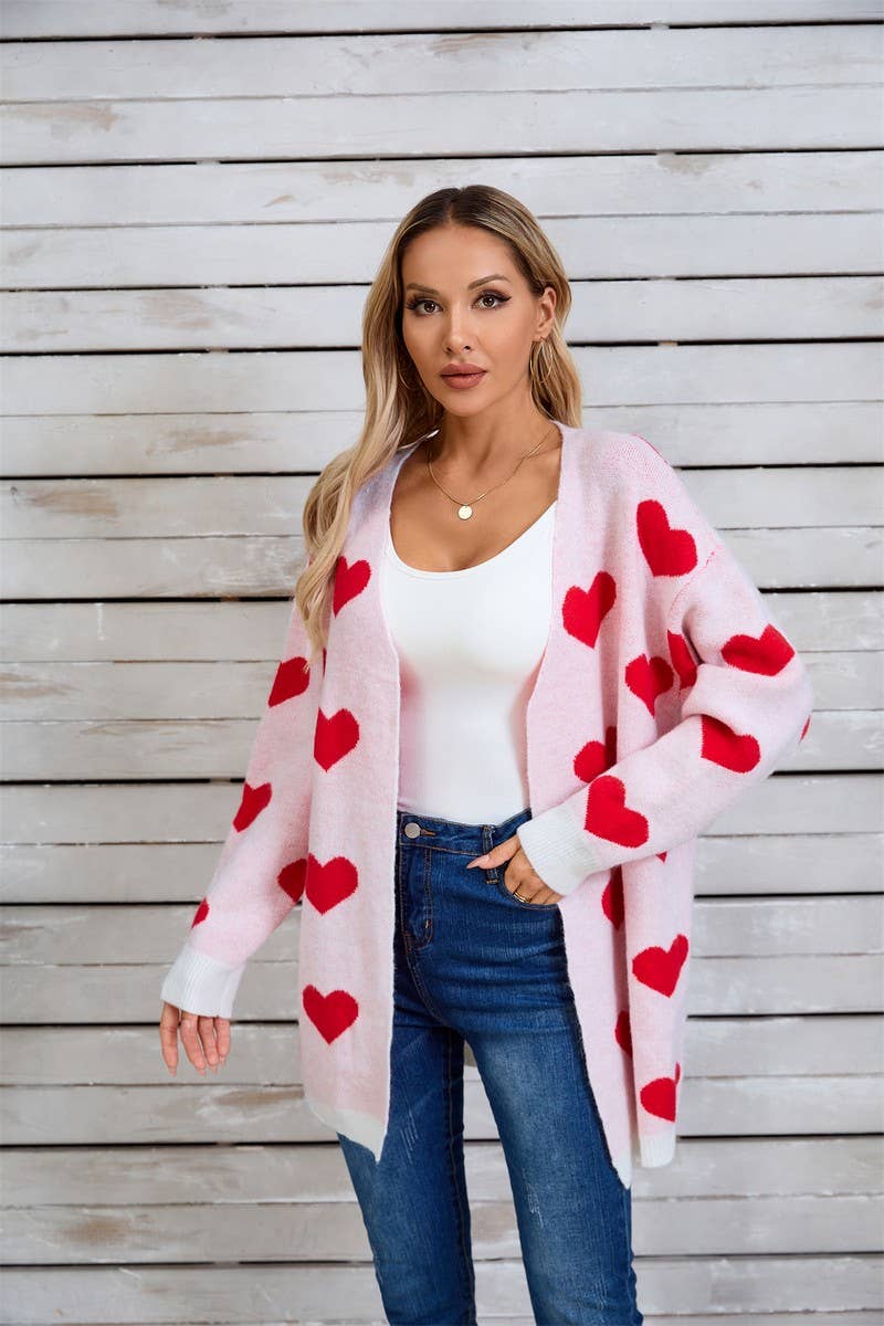 CWOCAL1801_KNITTED VALENTINE'S DAY LARGE HEART SWEATER