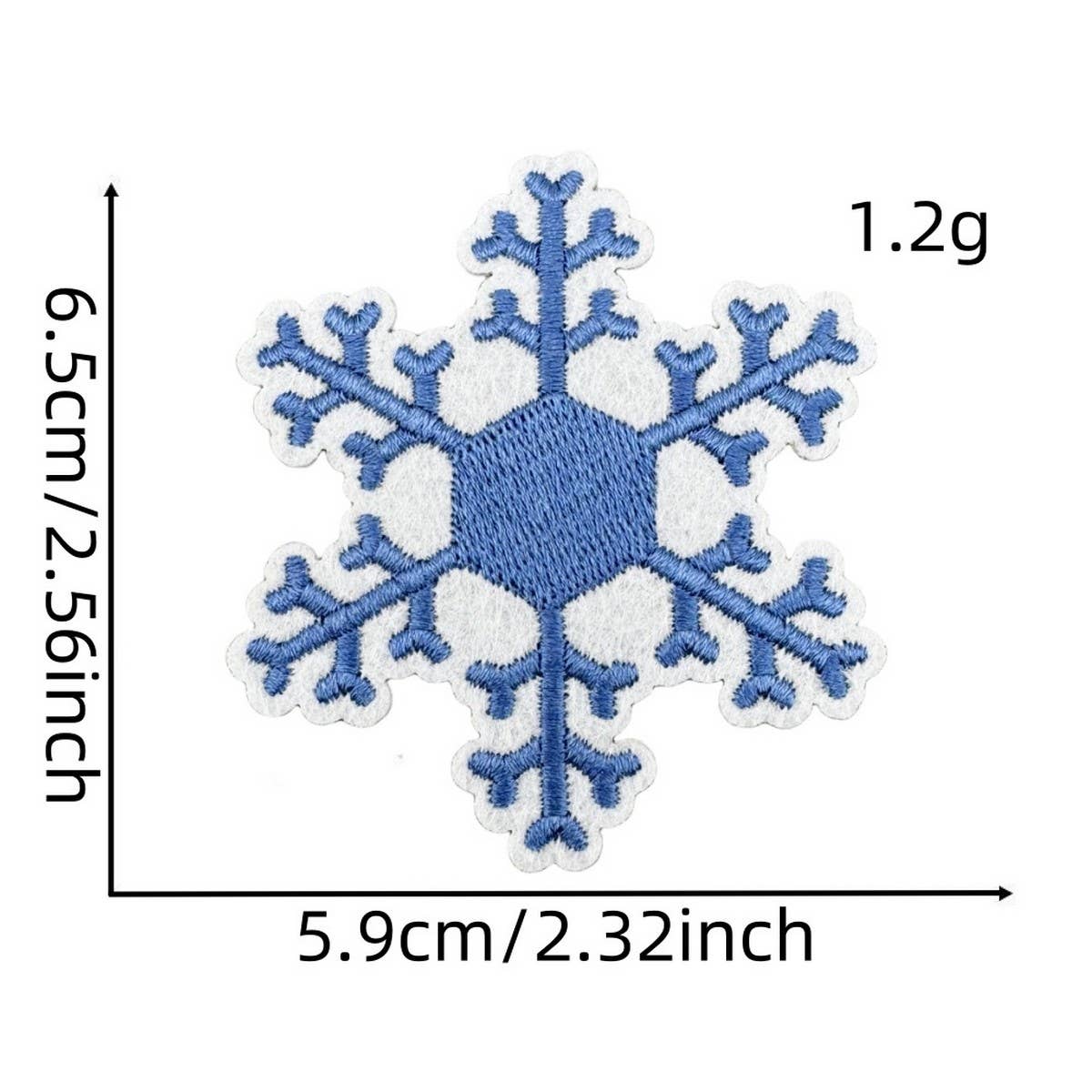 WINTER BLUE CHRISTMAS GRAFFITI EMBROIDERED PATCH