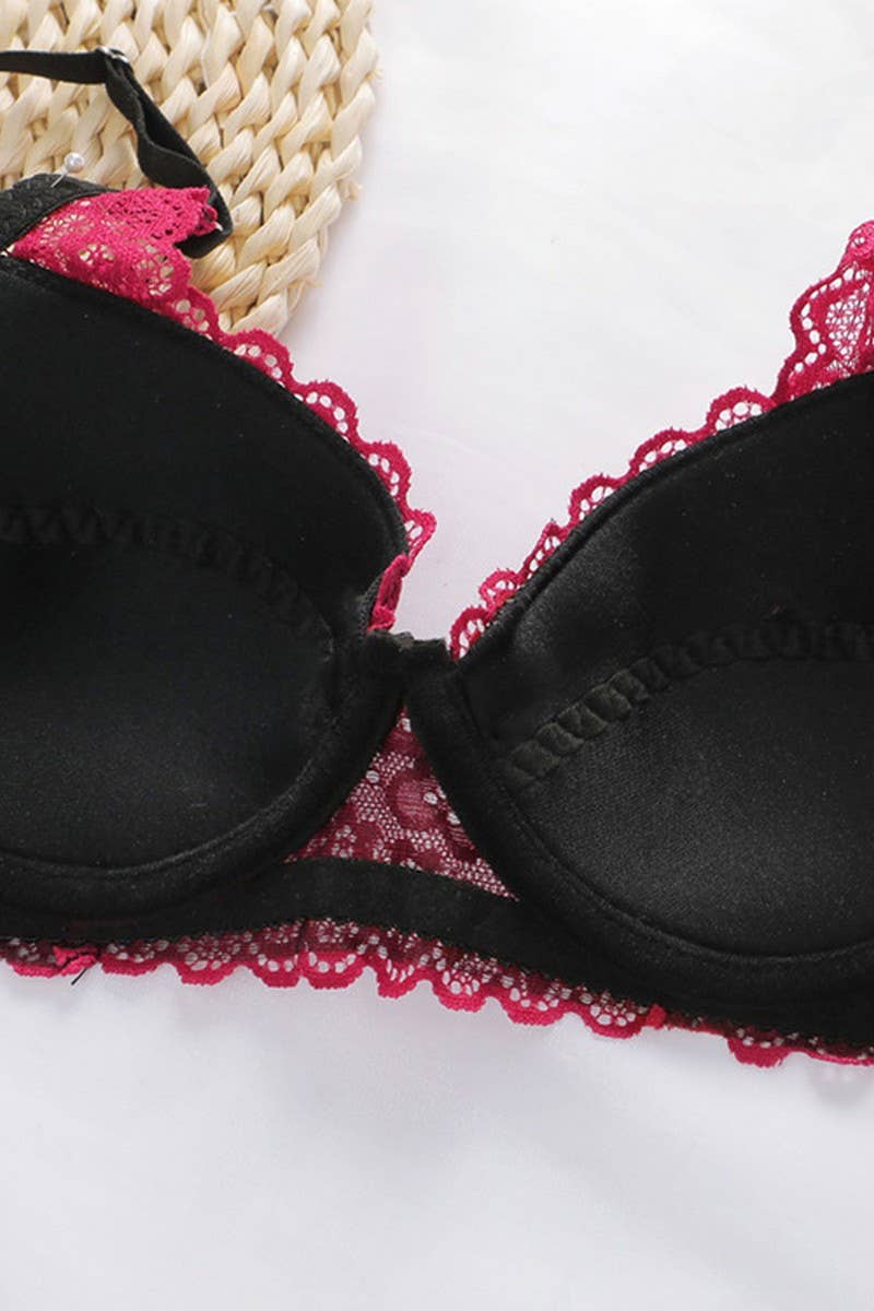 CWMU00307_LACE WIRELESS SEXY BRA & PANTY SET