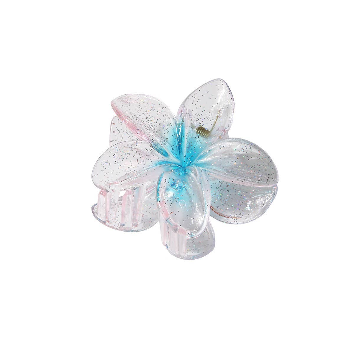 Holiday Large Glitter Egg Flower Hair Claw Clip