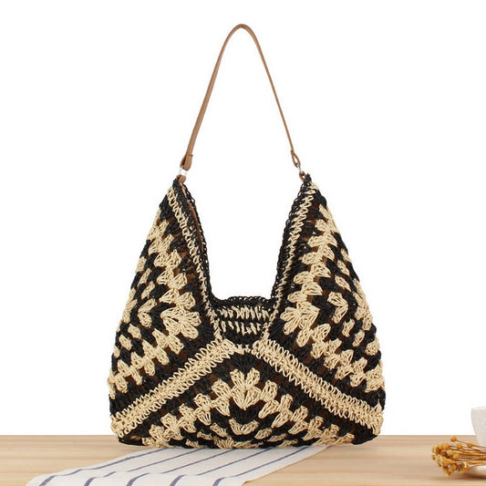 STRAW HOLIDAY COMMUTER SHOULDER BAG_CWAB2010