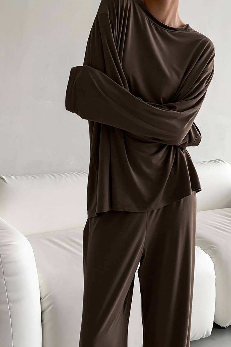 CWSPJ0180_LONG-SLEEVED TROUSERS PAJAMAS HOME WEAR SET