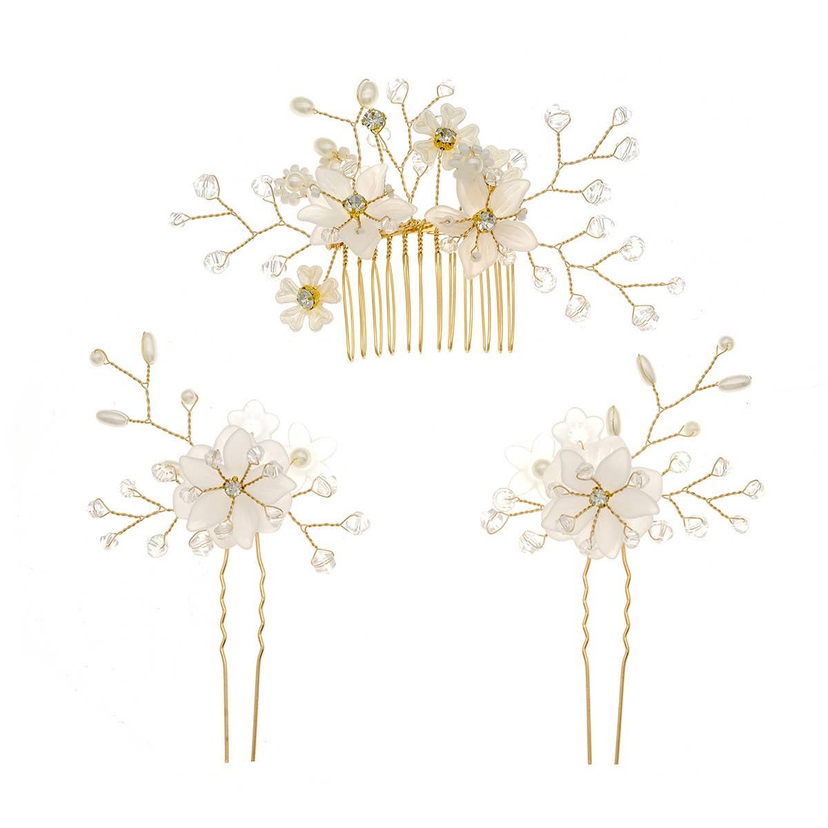 BEAUTIFUL HANDMADE BRIDAL HAIR ACCESSORIESSET_CWAHA2790