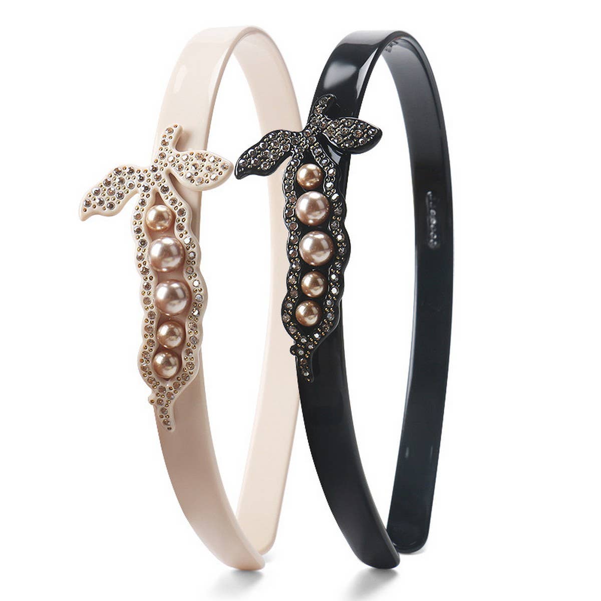 RETRO HIGH-END ACETATE PEA POD HEADBAND_CWAHA4345