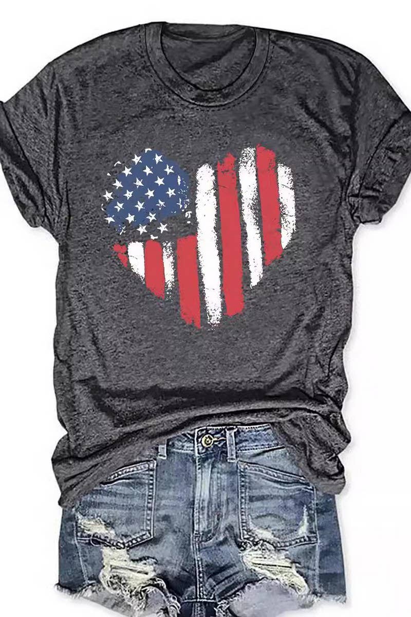 CWTTS1140_ROUND NECK PRINTED SHORT SLEEVE CASUAL T-SHIRT