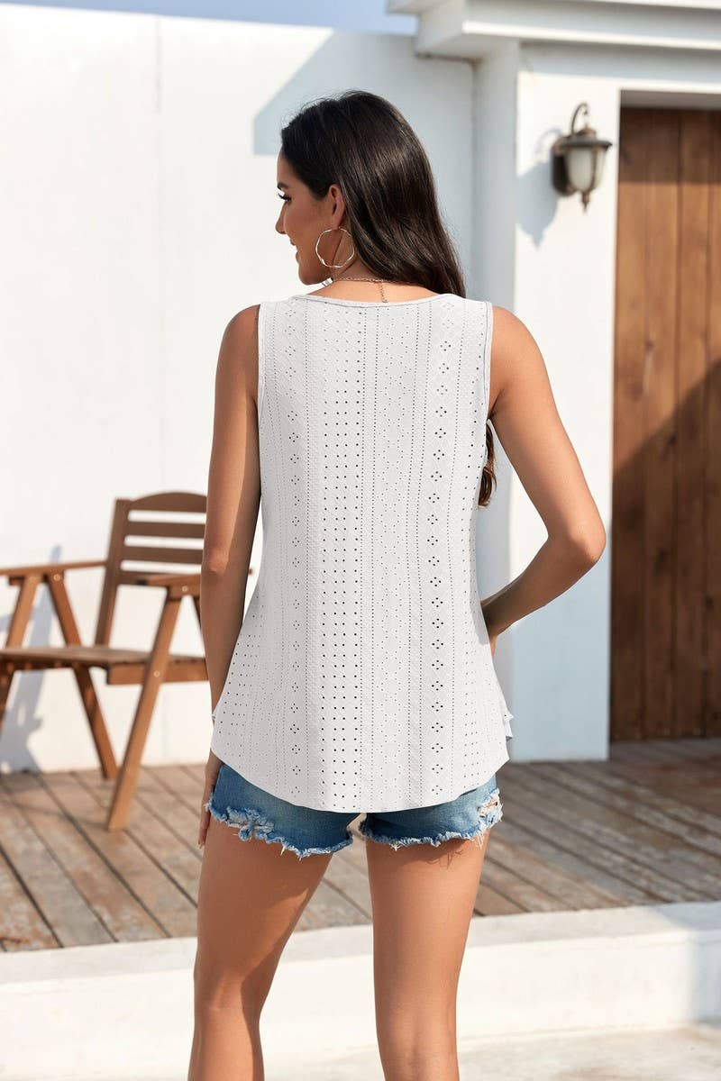 CWTBLSL0344_SLEEVELESS SOLID COLOR CAMISOLE CASUAL