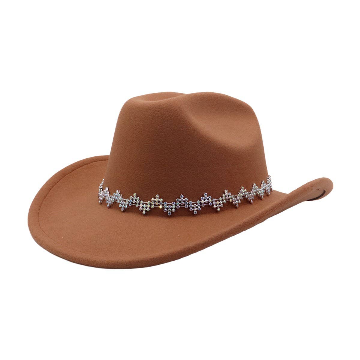 Unisex Wool Fedora Jazz Hat Western Ethnic Style_CWAH04462