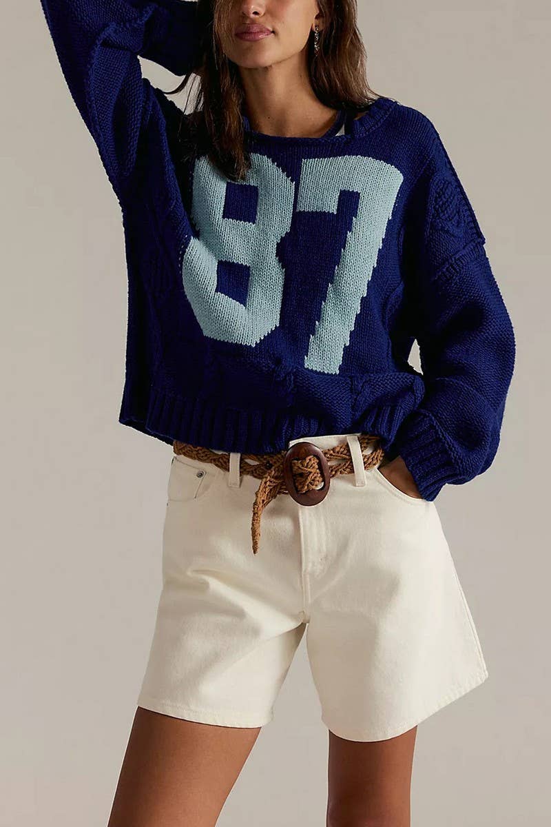 CWOSWL7014_DIGITAL COLORBLOCK KNITTED PULLOVER SWEATER