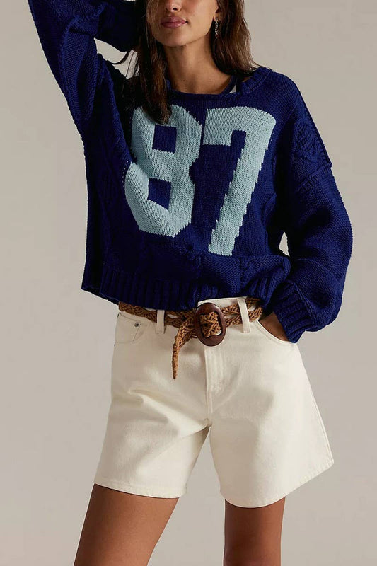 CWOSWL7014_DIGITAL COLORBLOCK KNITTED PULLOVER SWEATER