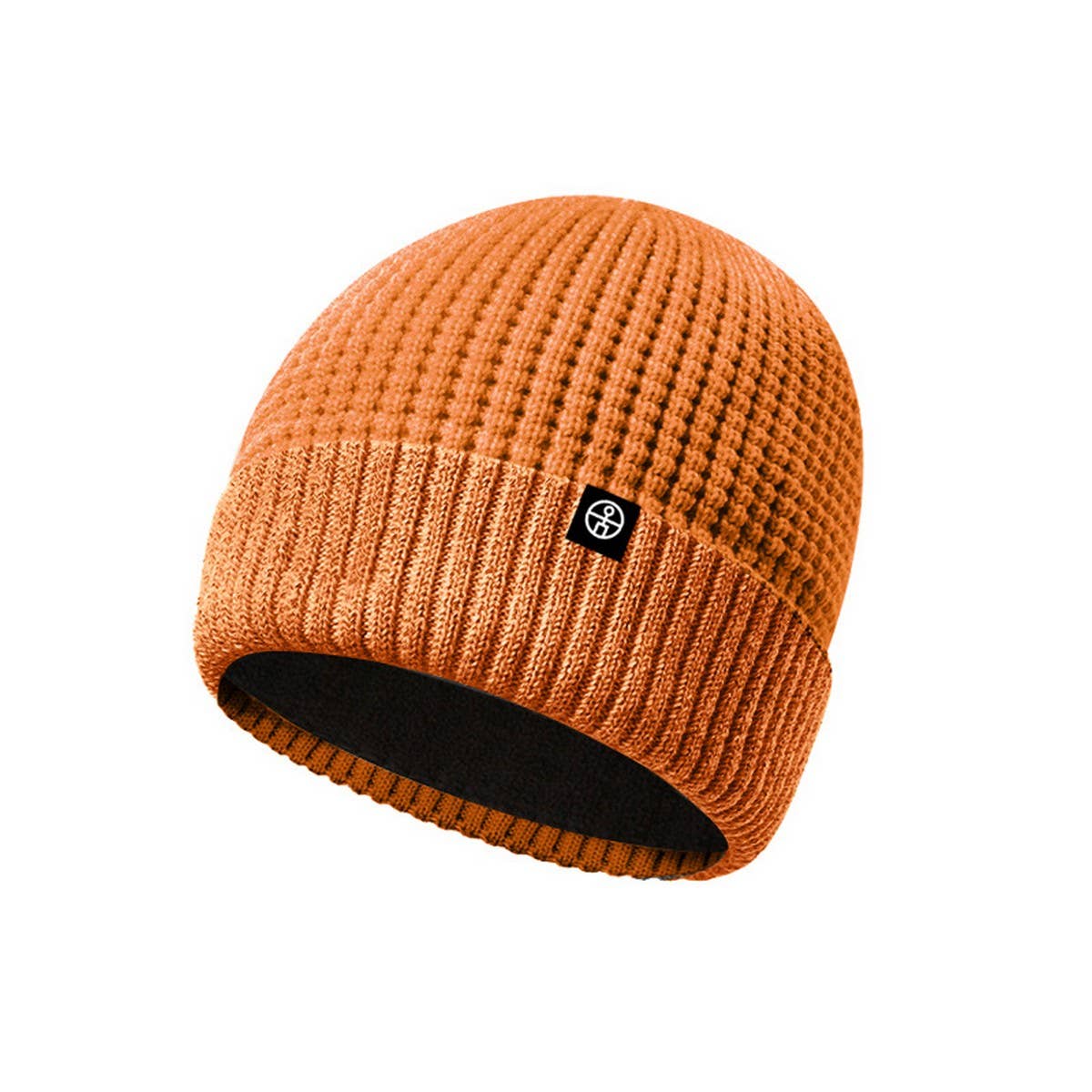 WINTER DOUBLE LAYER FLEECE REFLECTIVE KNITTED HAT_CWAH2458