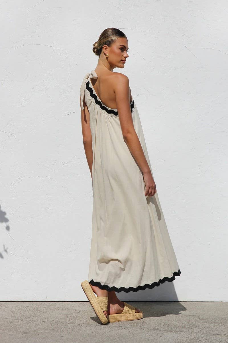 SPRING AND SUMMER OFF-SHOULDER LACE DRESSCWDMD5857