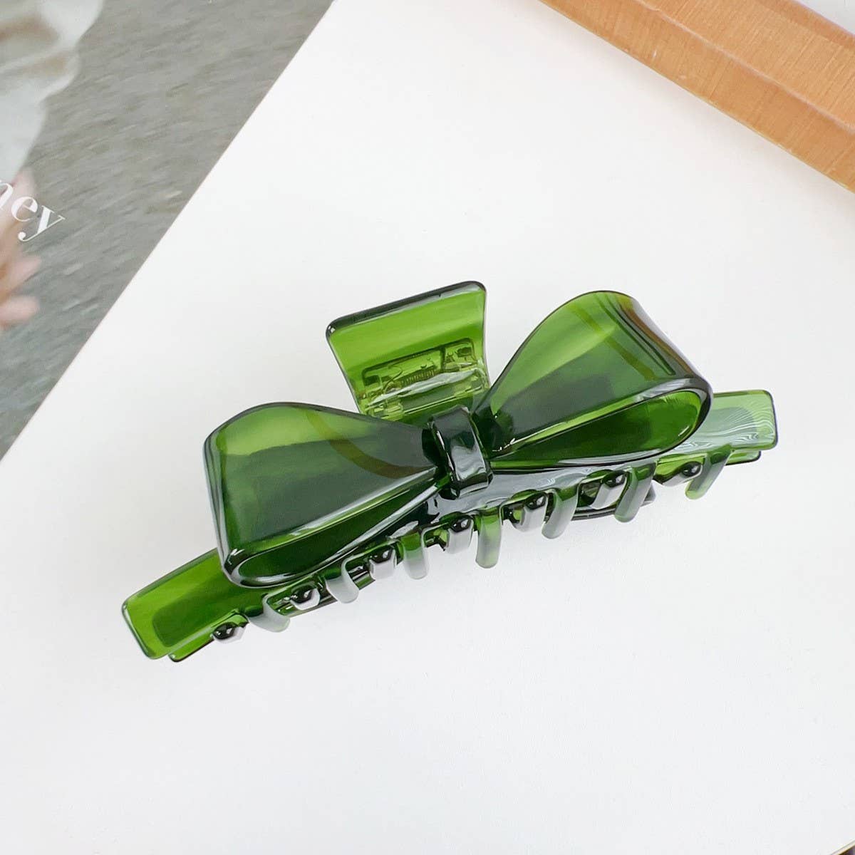 Vintage Acetate Hair Claw - Bowknot Elegant Clip_CWAHA1504