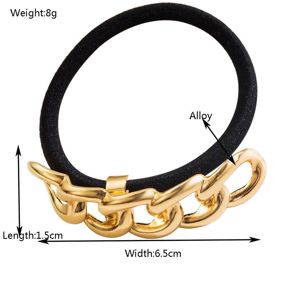 Minimalist Double Arc Hollow Metal Hair Tie