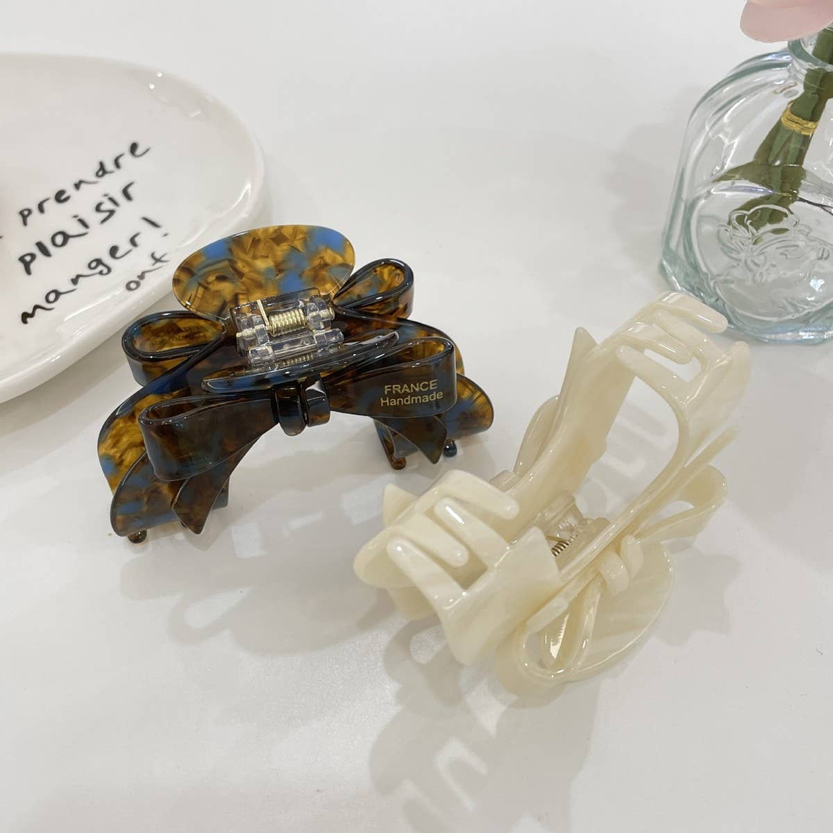 CWAHA1535_TEMPERAMENT SEMICIRCLE 3D BOW HAIR CLAW CLIP