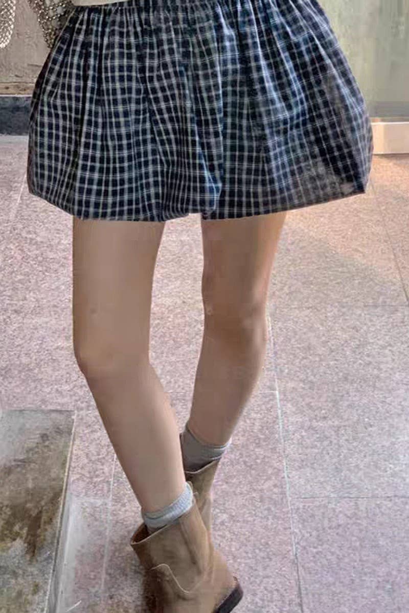 CWBSS0336_SOLID COLOR TEMPERAMENT SHORT TUTU SKIRT