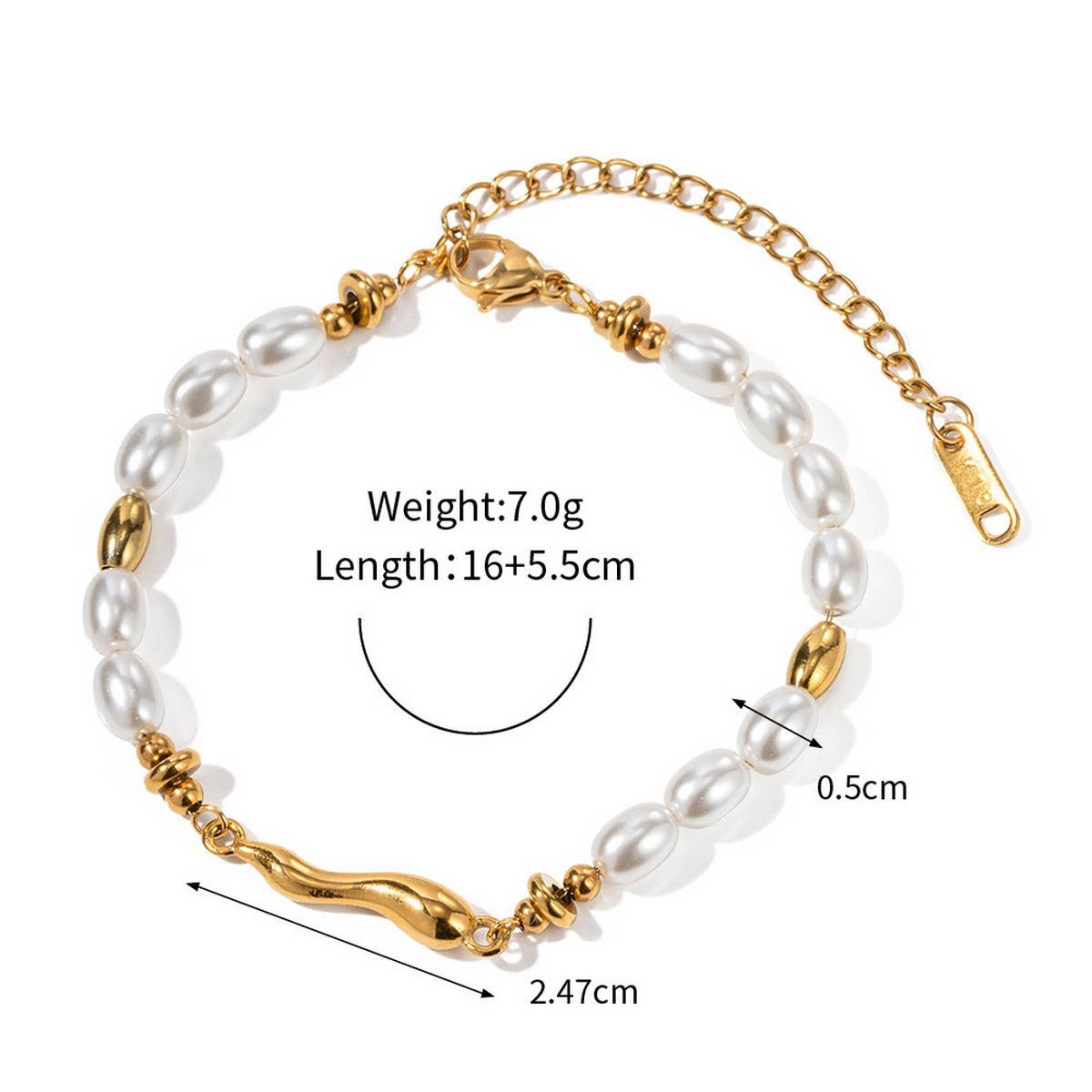 Elegant Pearl Bracelet and Stud Earrings Set