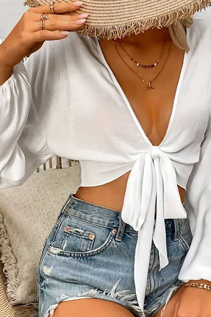 CWTTL2009_BEACH SUN PROTECTION TRANSPARENT SEXY DEEP V TOP