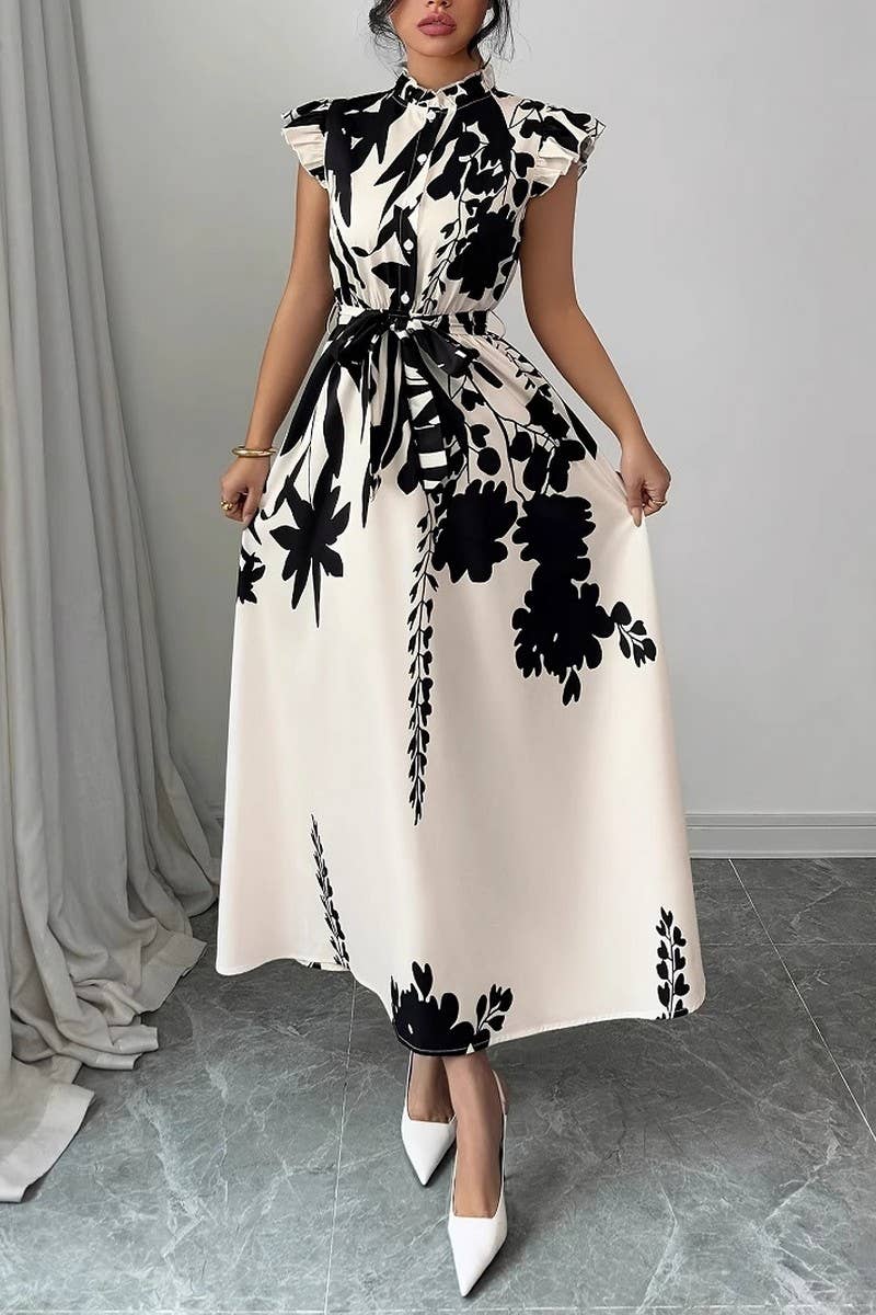 CWDMD6392_BOHO PRINT BUTTON-UP MAXI DRESS WITH STAND COLLAR