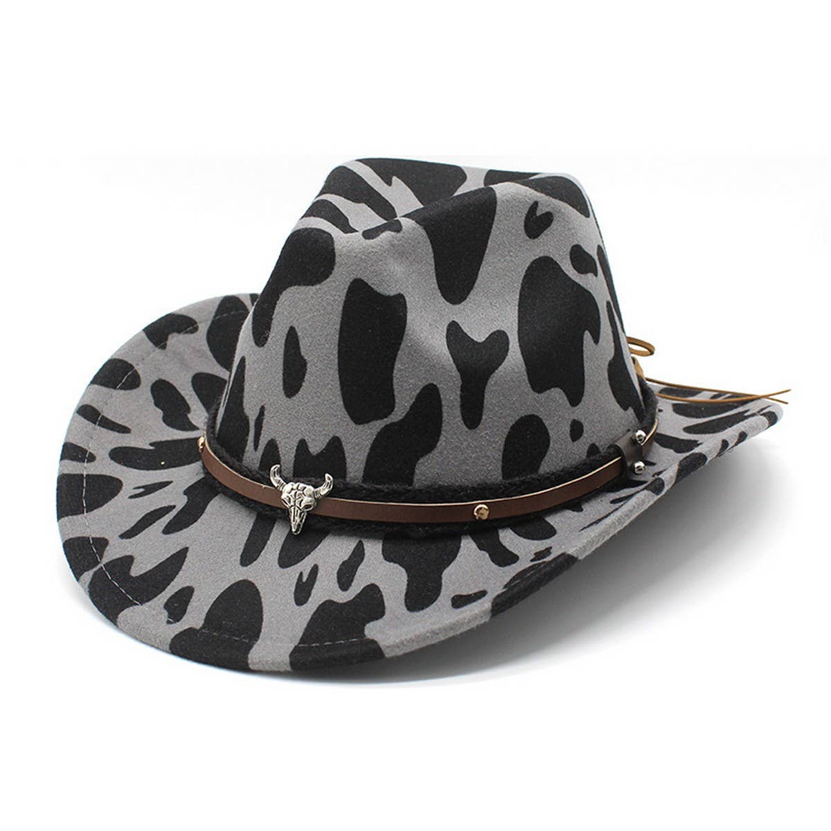 JAZZ WIDE BRIM HAT RETRO ROLLED BRIM WOOL FELT HAT_CWAH2537