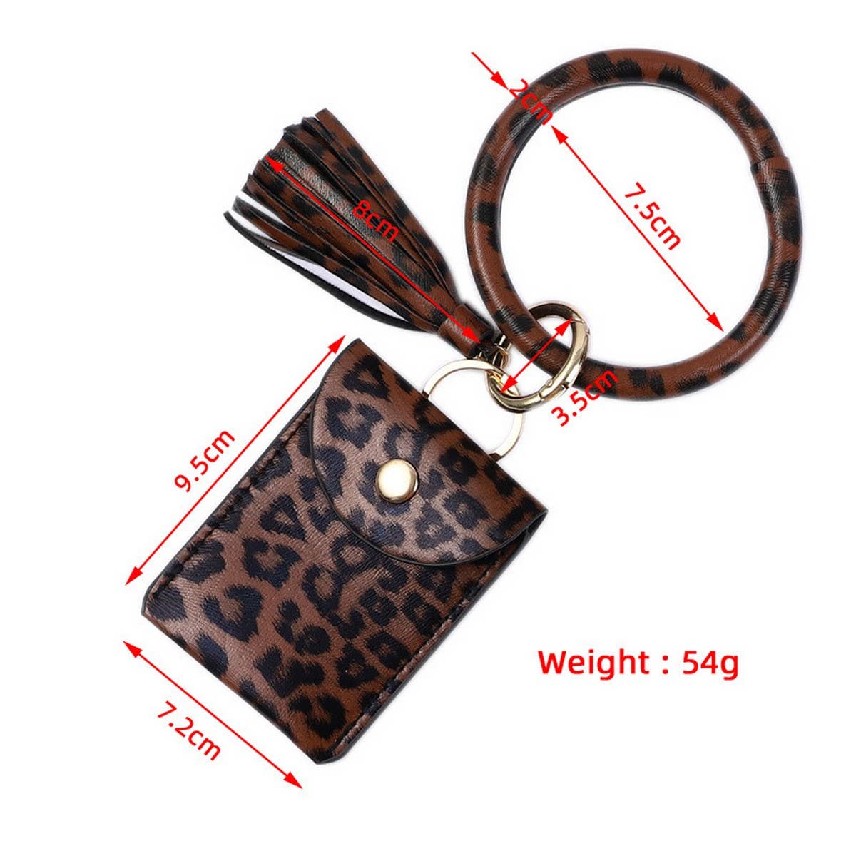Personalized PU Keychain Bangle Wallet_CWAB5004