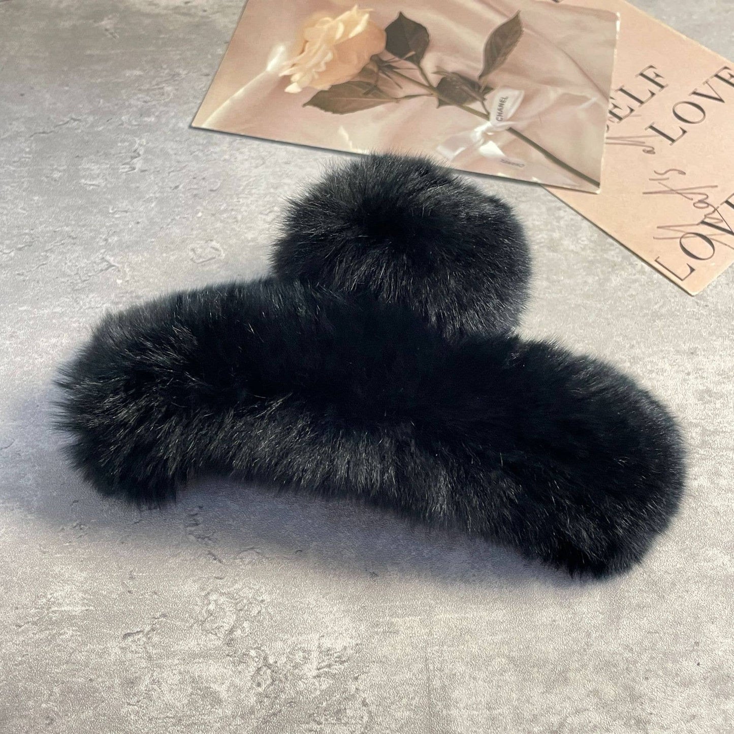 Rex Rabbit Fur Claws - Elegant Mixed Color Clips