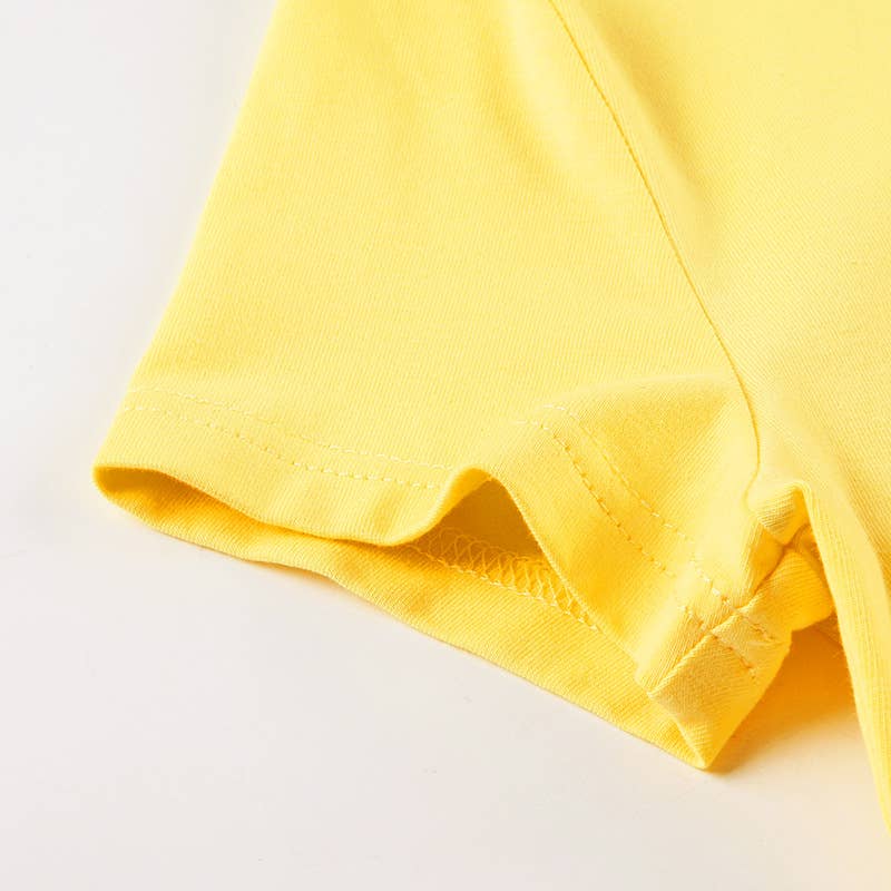 Crew neck slim-fit short-sleeved short T-shirt