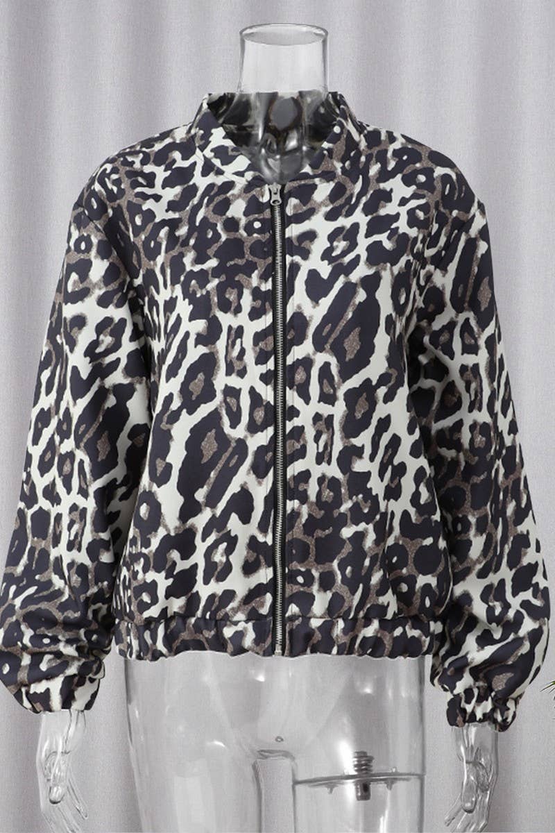 CWOCO0971_LEOPARD PRINT LOOSE CASUAL JACKET