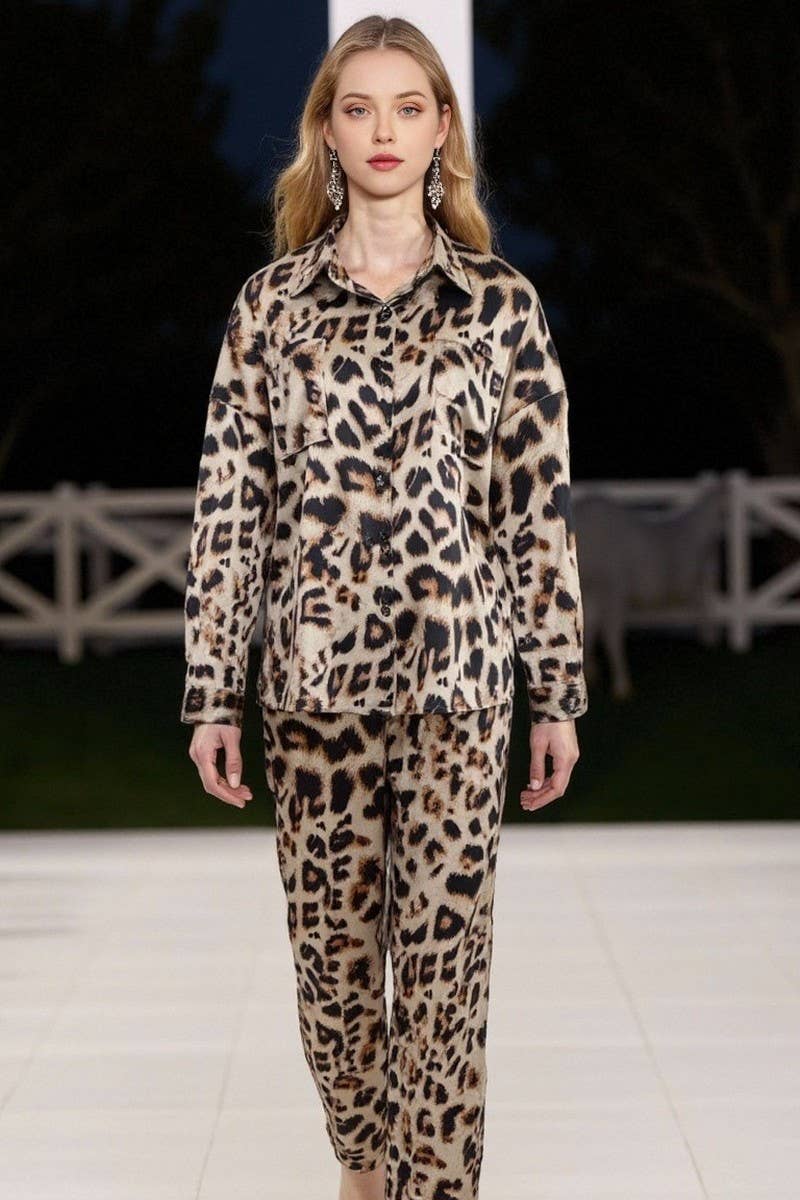 CWSPJ0422_LEOPARD PRINT LONG SLEEVE PAJAMA SET