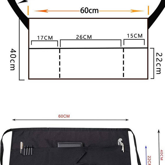 CWAB3992_WATERPROOF OIL-PROOF HALF-LENGTH WORK APRON