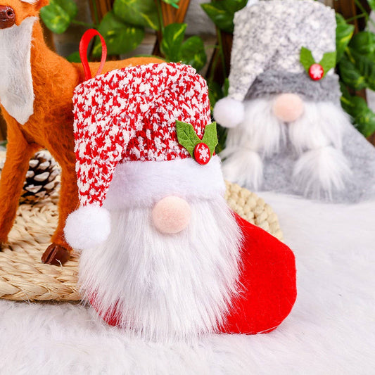 CREATIVE FACELESS OLD MAN CHRISTMAS STOCKINGS
