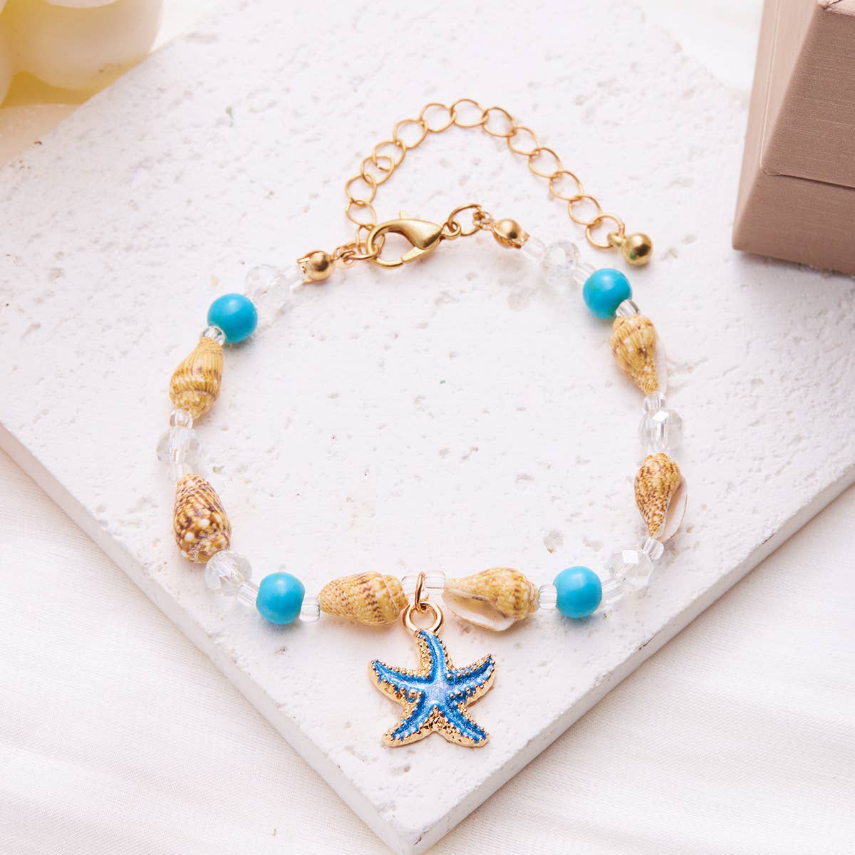 VERSATILE BEACH SHELL CONCH RICE BEAD BRACELET