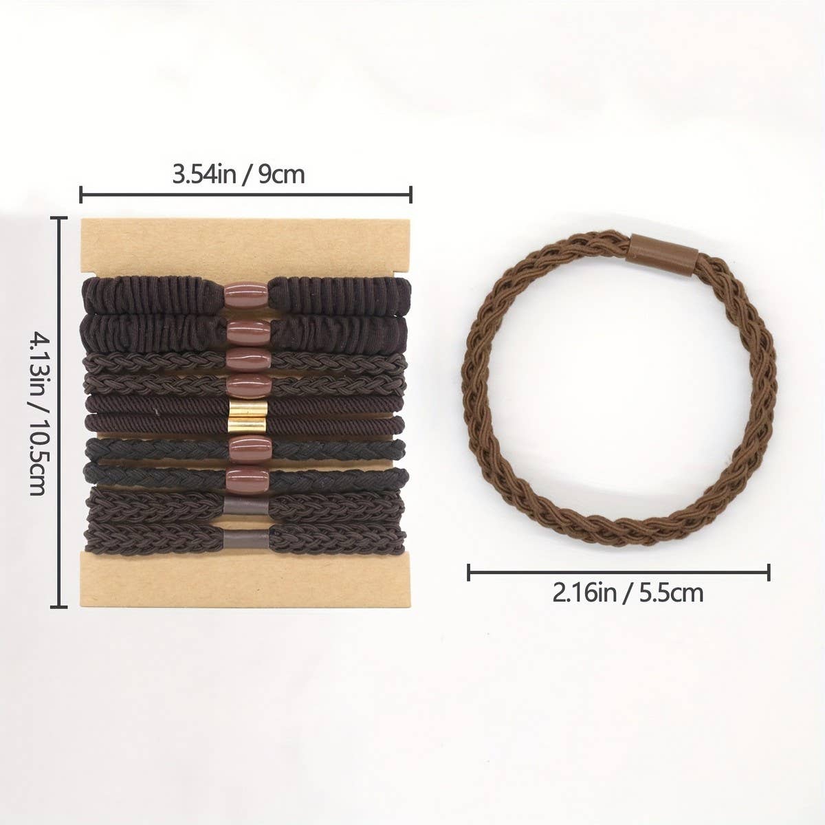HIGH ELASTIC PONYTAIL CARD SET HAIR RING