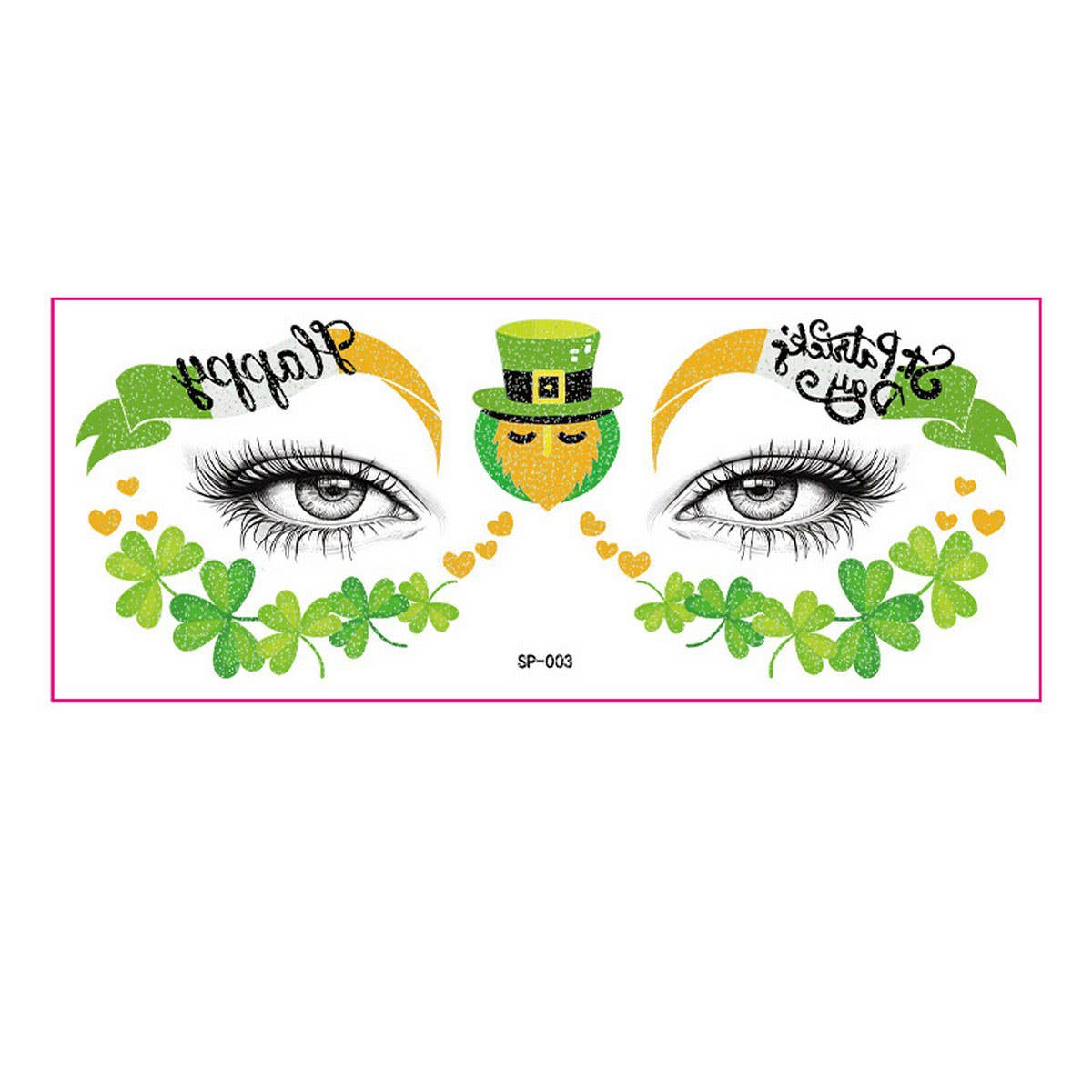 Lucky Clover Face Stickers?Waterproof Tattoos