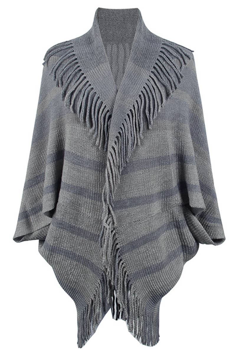 CWOCAS0011_ Shawl Wrap Cape Open Front Cardigan Sweater