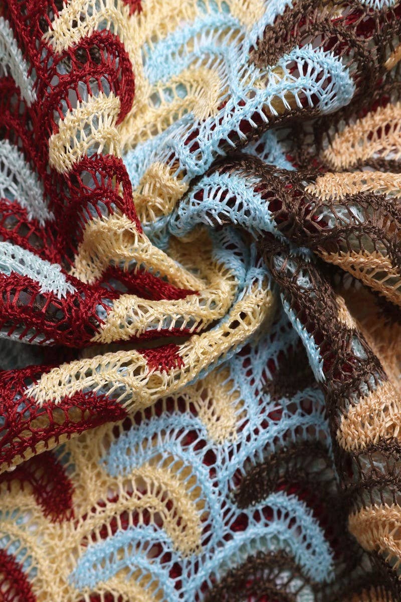 CWSTB1976_COLORFUL STRIPE TUBE SKIRT SET ? SEXY TWO PIECE