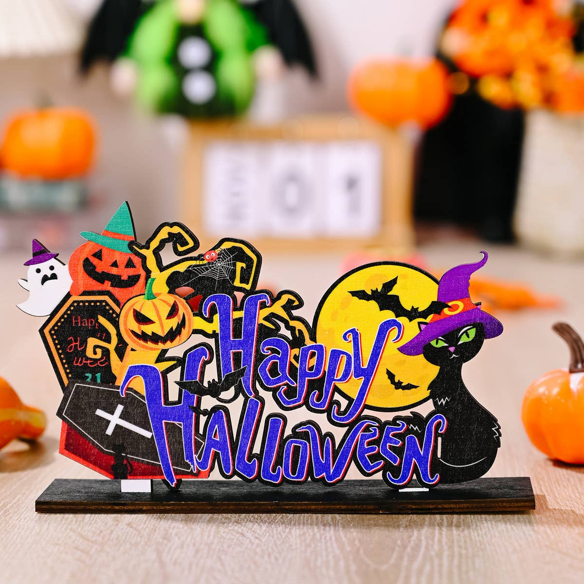 HALLOWEEN WOODEN DECORATIONS FOR HOME