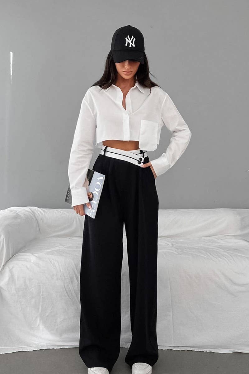 CWBLP1720_HIGH-WAISTED WIDE-LEG BLACK SUIT TROUSERS